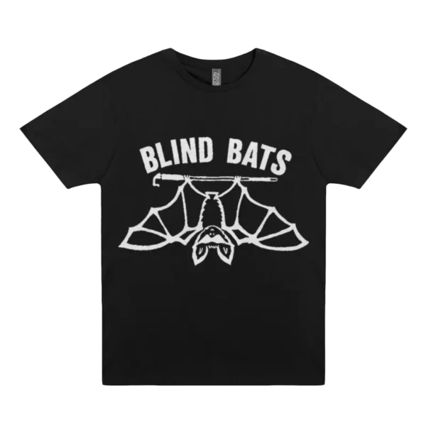 Black t-shirt with the Blind Bats logo