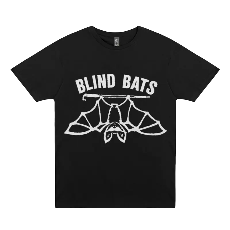 Black t-shirt with the Blind Bats logo