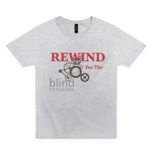 Rewind for the Blind heather gray t shirt