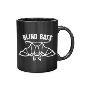 Blind Bats black coffee mug, 11oz