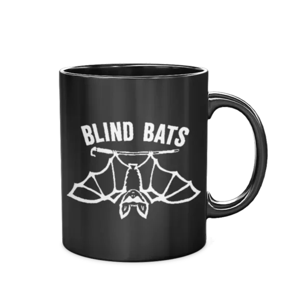 Blind Bats black coffee mug, 11oz