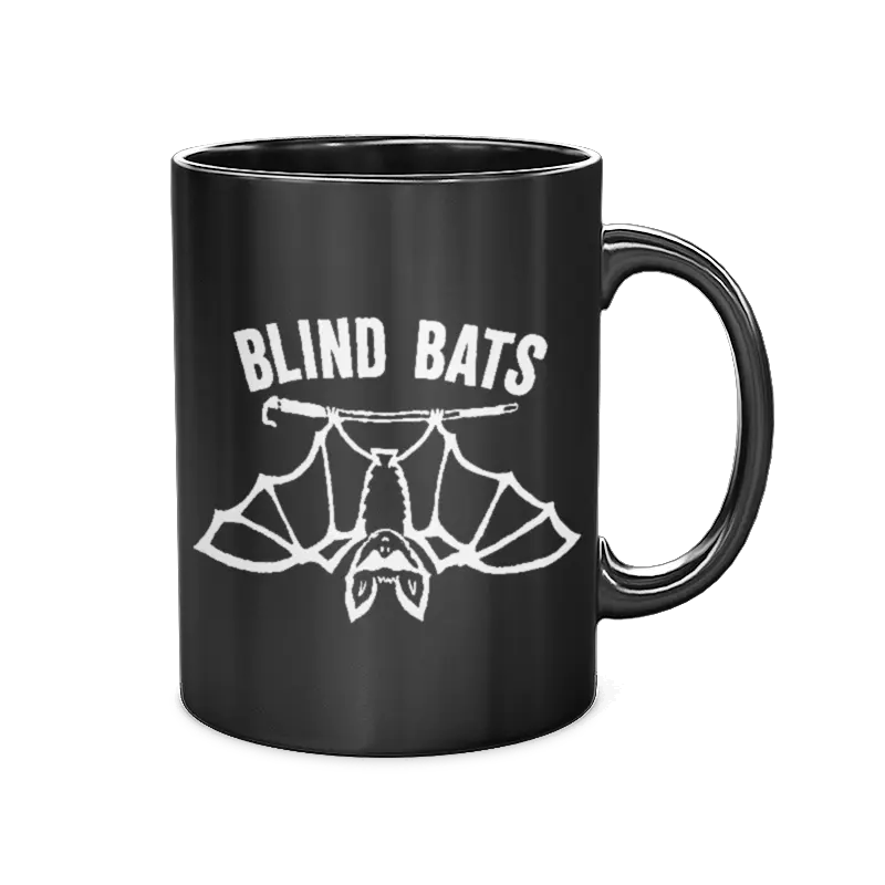 Blind Bats black coffee mug, 15oz