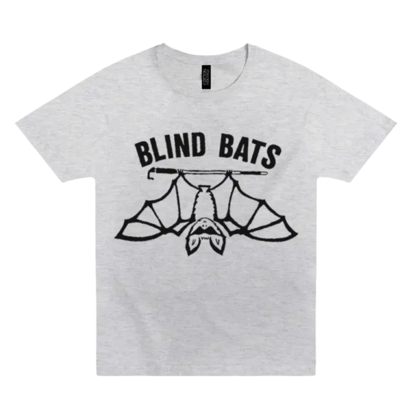 Heather gray t-shirt with the Blind Bats logo