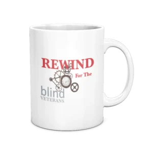 Rewind for the Blind White Coffee Mug, 15oz