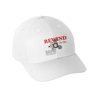 Rewind for the Blind White Baseball Cap